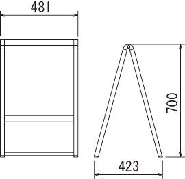 マルチスタンド看板 両面【表示面正方形タイプ】